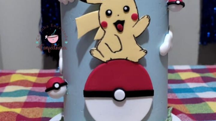 Bolo de Aniversário Personalizado Tema Pokémon em bh