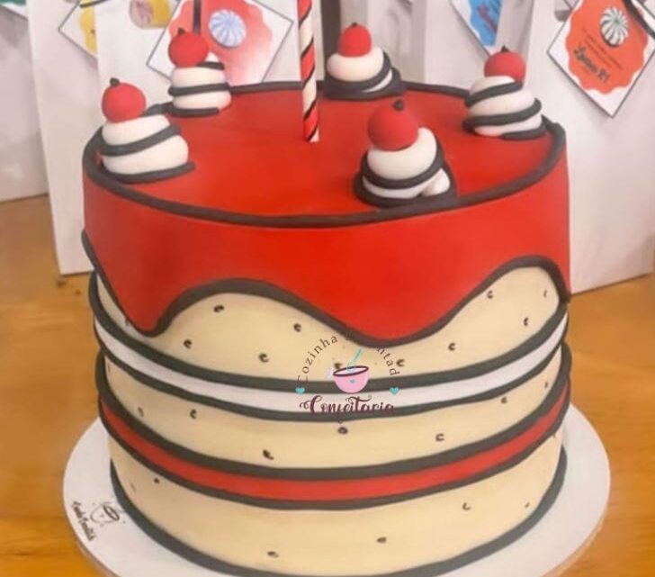 Bolo Carton Cake Masculino, Feminino e Infantil