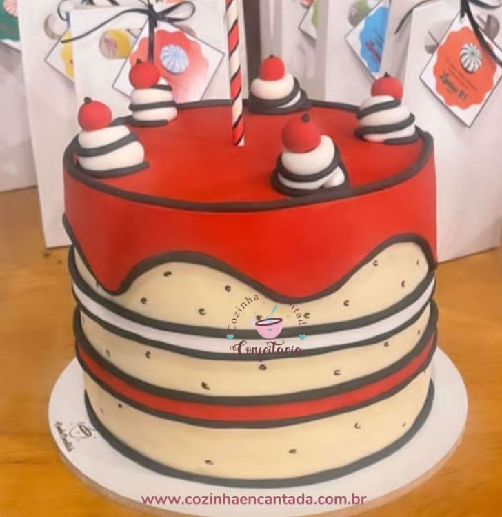 Bolo Carton Cake Masculino, Feminino e Infantil